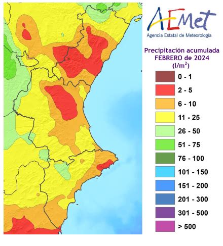 Resumen Climatol Gico De Febrero De Comunitat Valenciana Un Mes