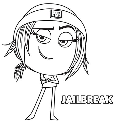 Jailbreak In The Emoji Movie Coloring Pages