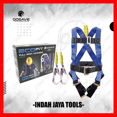 Jual Full Body Harness Single Big Hook GoSave ECOFIT Safety Belt Sabuk