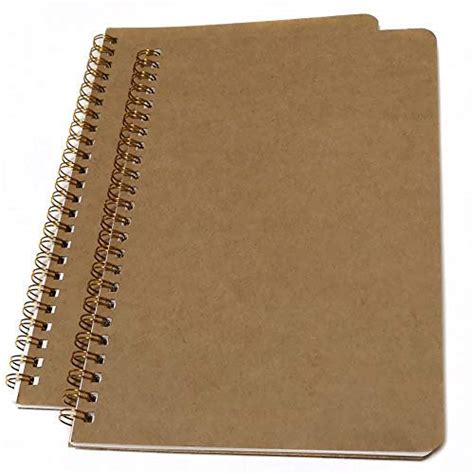 Softcover Spiral Notebookspiral Journal Kraft Paper Cover And Blank