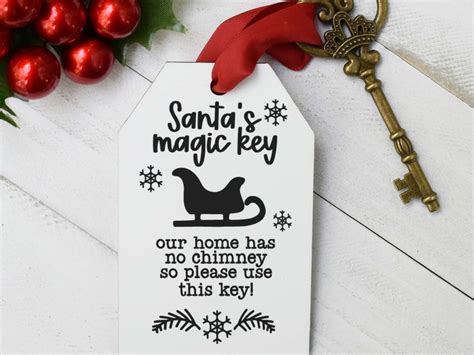 Santa Key Svg Santa Key Christmas Magic Key Svg Santas Magic Key