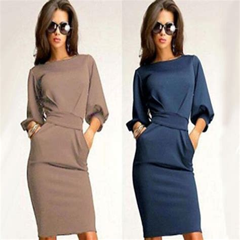 Mujeres De La Manera Atractiva De Manga Corta Partido Bodycon Slim Fit