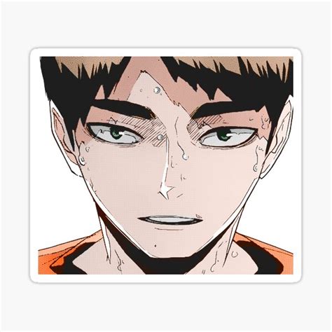 Ushijima Wakatoshi Colored Panel Sticker For Sale By Aliceschubert