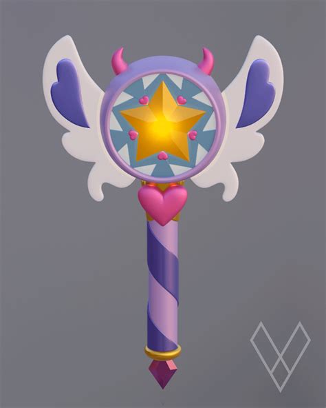 STL file Star Butterfly Wand 3 ⭐・Model to download and 3D print・Cults