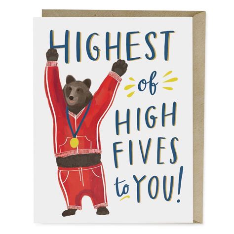 Highest Of Fives Greeting Card Ruff House Paperie