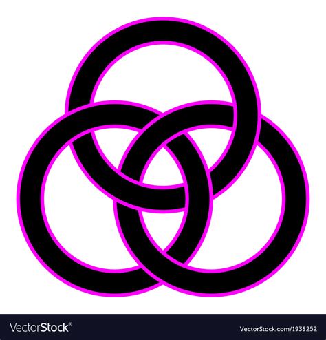 Borromean rings Royalty Free Vector Image - VectorStock