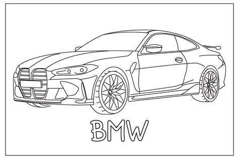 Bmw Car For Coloring Page Graphic By Imran Sarker · Creative Fabrica