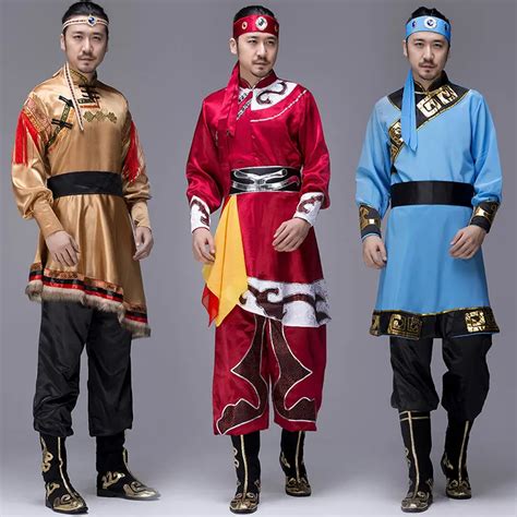 The New Mongolian Costume Adult Male Mongolian Costumes Dance Modern