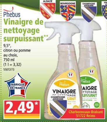 Promo Vinaigre De Nettoyage Surpuissant Phebus Chez Norma Icatalogue Fr