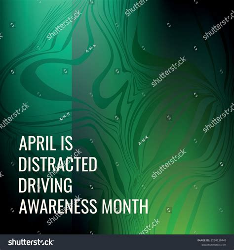 April Distracted Driving Awareness Month Design Stock Vector Royalty