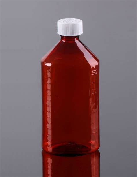 Pharmacy Oval Bottle AMBER 16 Oz With CR Caps Included QTY 25