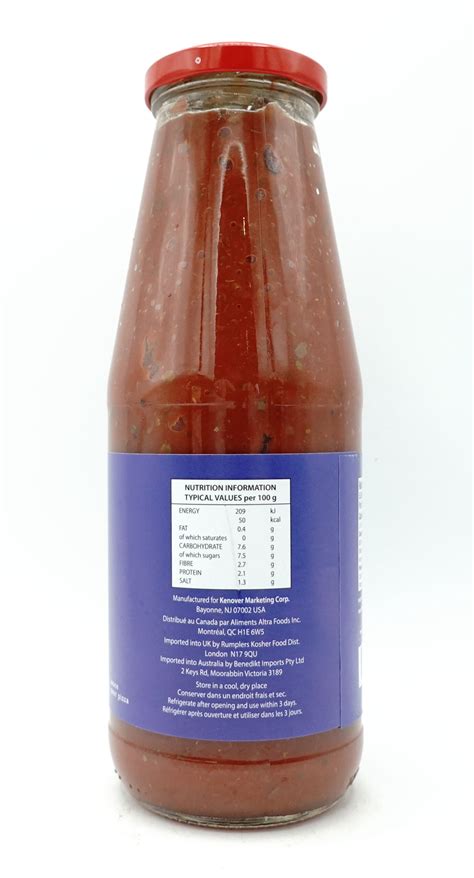 Tuscanini Traditional Pizza Sauce 690g 24 3oz Elite Kosher Mart