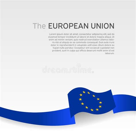 European Union Flag Background European Union Flag With Blue Wavy