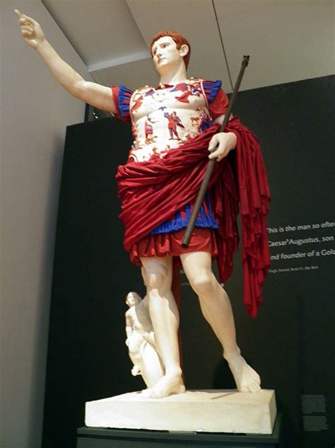 The Augustus From Prima Porta Plaster Painted As It Woul Flickr