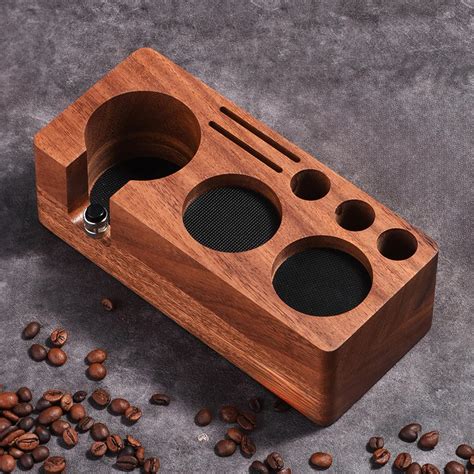 Amazon Espresso Tamping Station 58MM Walnut Wood Espresso Coffee