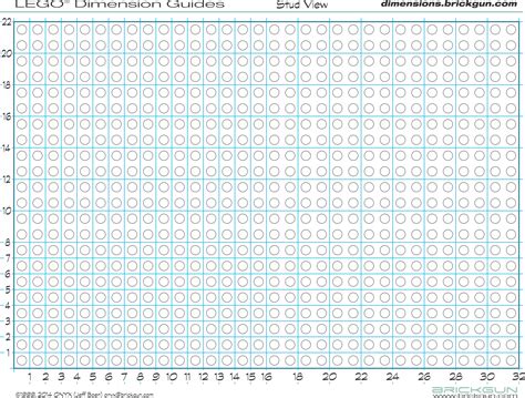 Lego Brick Sizes Dimensions