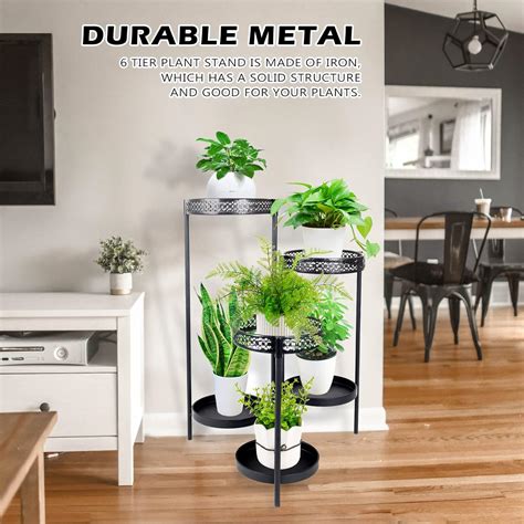 Estante De Metal Para Plantas De Interior Y Exterior M Ltiple Soporte