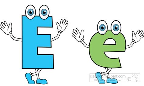 Alphabets Clipart Letter Alphabet E Upper Lower Case Cartoon Clipart