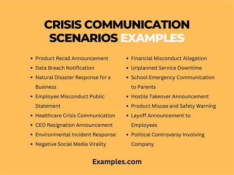 Crisis Communication Scenarios - 14+ Examples