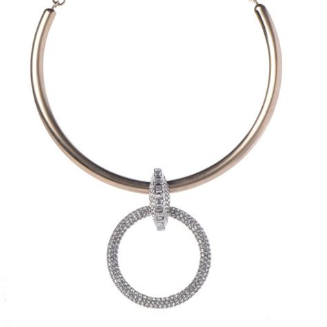 Chanel Crystal Cc Choker Necklace Gold Fashionphile