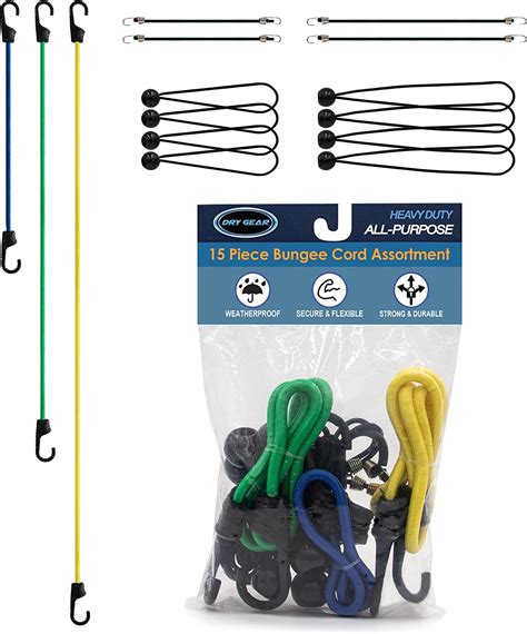 Piece Bungee Cord Assortment With Heavy Duty Secure Flexible