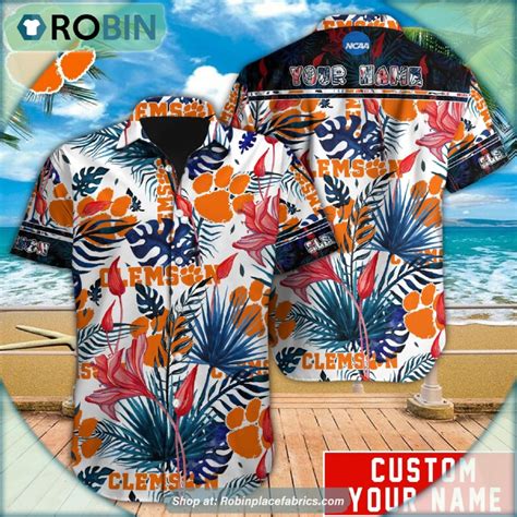 Clemson Tigers Tropical Design Hawaiian Shirt Robinplacefabrics