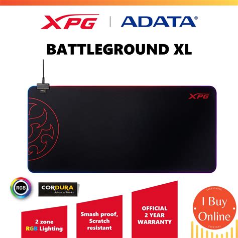 Xpg Battleground Xl Prime Cordura Rgb Gaming Extra Large Mouse Pad