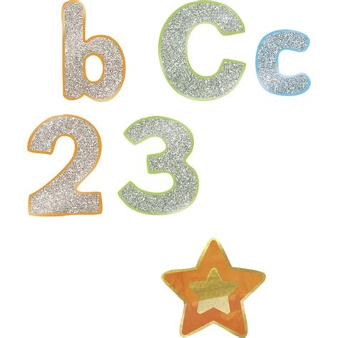 Carson Dellosa Education Sparkle Shine Ez Letter Colorful Cutout Set