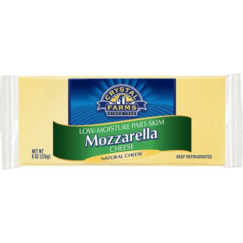 Crystal Farms® Mozzarella Cheese 8 oz. Brick | Cheese | Priceless Foods