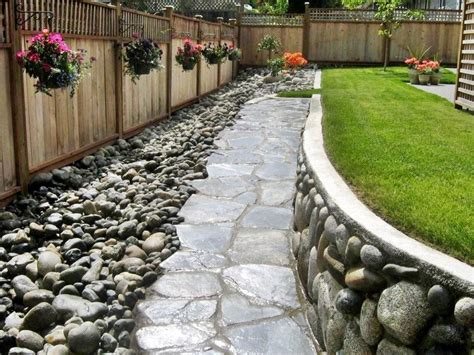 Enhacing Your Landscape River rock garden path - house-ideas.org