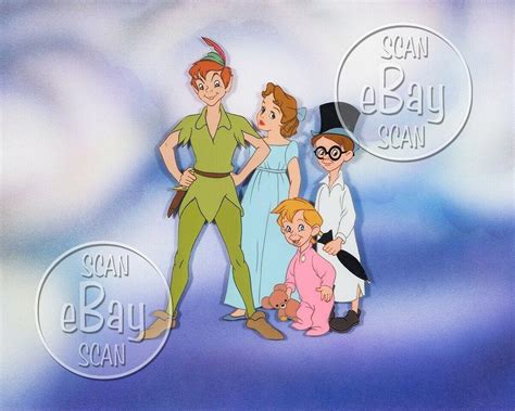 Rare! WALT DISNEY'S PETER PAN Cartoon 8 X 10 Color Photo WENDY Michael ...