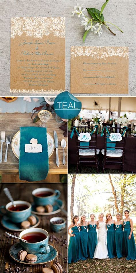 Teal Fall Wedding, Teal Wedding Colors, Wedding Color Schemes, Trendy ...