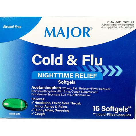 Cold And Flu Nighttime Relief Softgels Hargraves Online Healthcare