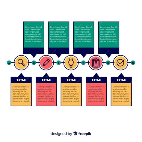 Free Vector Timeline Infographic Template Flat Design