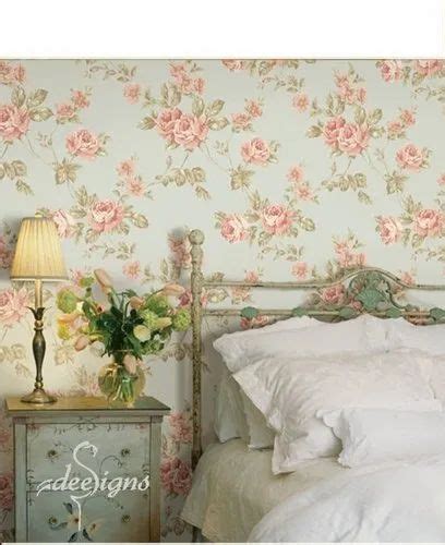 Bedroom Flower Floral Printed Pvc Wallpaper At Rs Sq Ft In