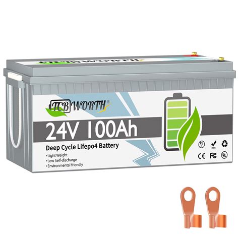 24v 100ah Lifepo4 Battery100a Bms10000 Deep Cyclestcbworth Battery For Rvsolarbackup Power