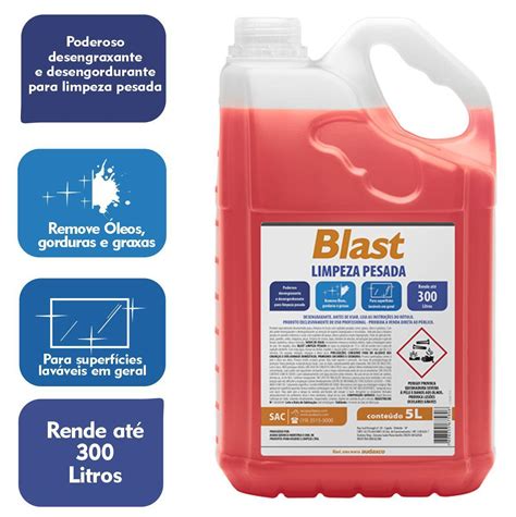 Blast Limpeza Pesada Desengordurante E Desengraxante 5 Lts