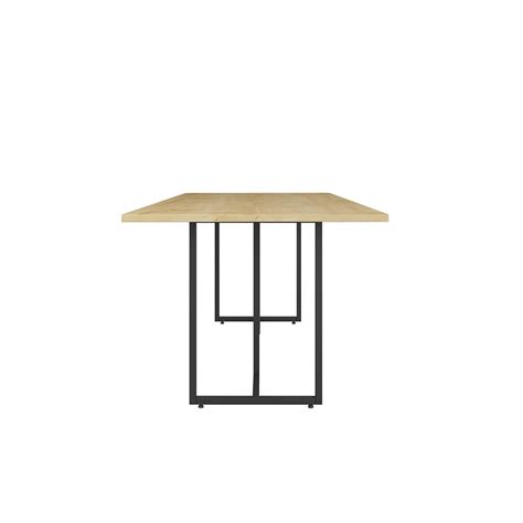 Kit 04 Cadeiras Clarice Nude e 01 Mesa de Jantar 04 Lugares Jade 90 cm Natural Base Metálica