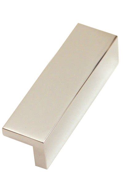 Tab Pulls Collection Solid Brass 3 1 2 Centers Tab Pull In Polished Nickel By Alno Inc