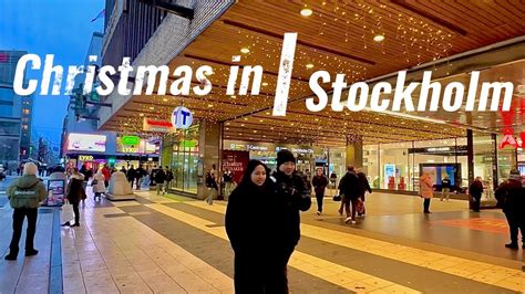 4k Walking In Stockholm Christmas In Stockholm Christmas Light In