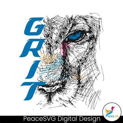 Vintage Detroit Lions Football Grit SVG Clipart » PeaceSVG