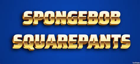 Spongebob Squarepants Text Effect And Logo Design Brand