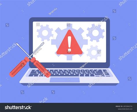 Concept Computer Repair Service Vector Illustration Stock Vector