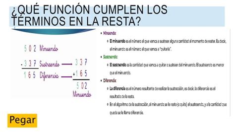 La Resta Y Sus T Rminos Pruebas Y Ejercicios Ppt