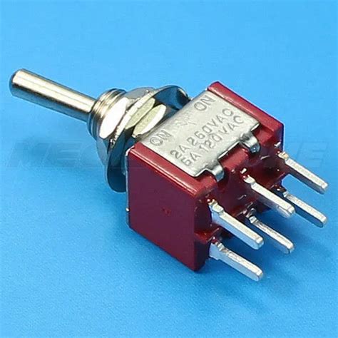 DPDT MINI TOGGLE Switch ON ON PCB Mount Premium Quality USA Stock