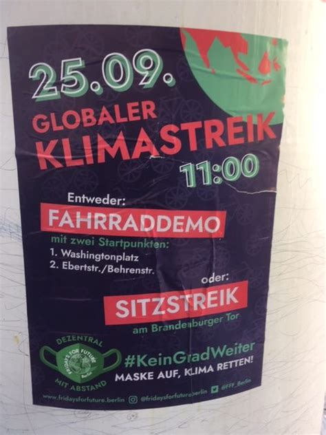 Berlino 25 Settembre Sciopero Globale Per Il Clima Diario Prevenzione