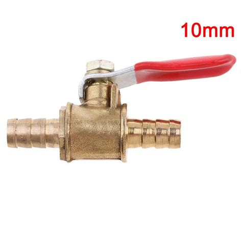 6 8 10 12mm Hose Barb Inline Water Air Gas Fuel Line Shut Off Brass