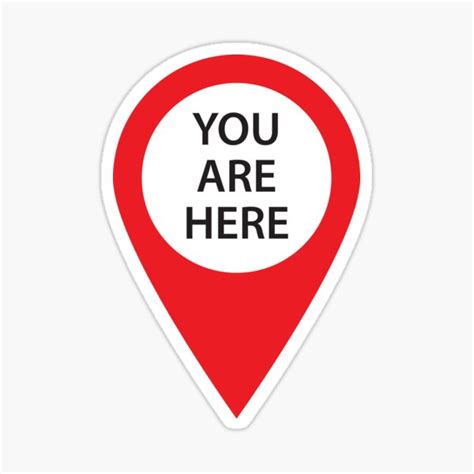 "You Are Here" Sticker for Sale by ellygator | Redbubble