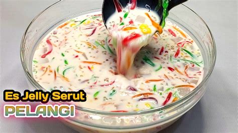 Ludes Dalam Sekejap Minuman Es Jelly Serut Pelangi Ide Jualan