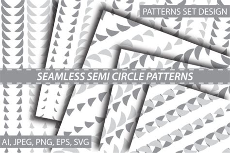 3 Semi Circle Pattern Designs & Graphics